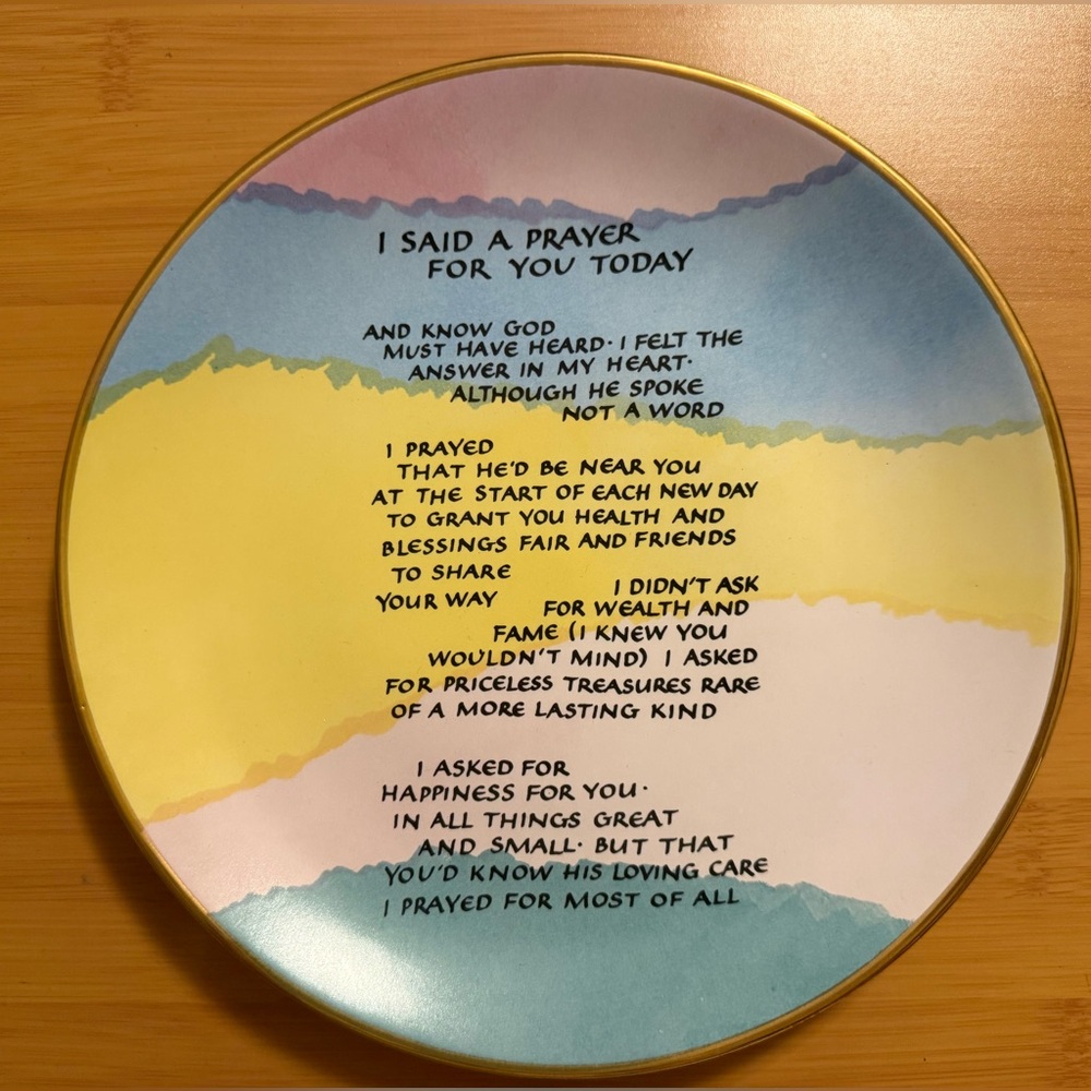 Inspirational Prayer Plate